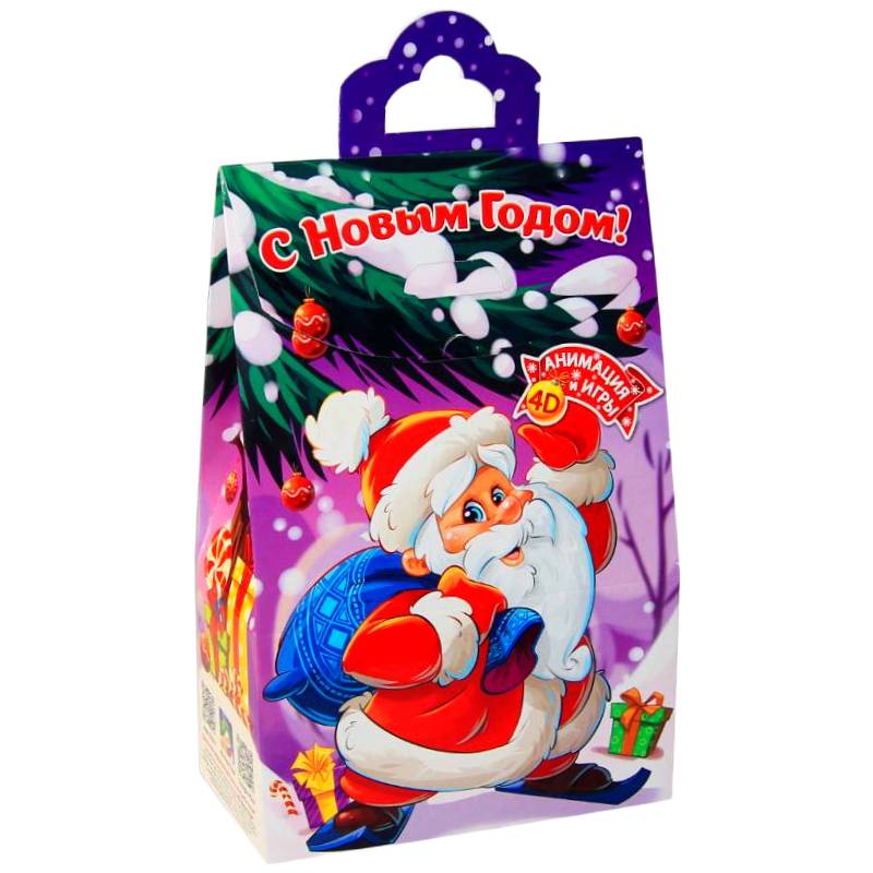 Сладкий подарок на Новый Год в картонной упаковке весом 950 грамм